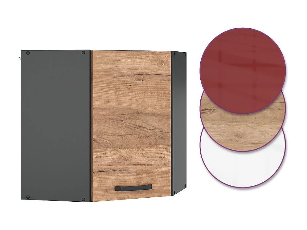 Armario colgante de esquina roble dorado 57x34.1x60 r-line