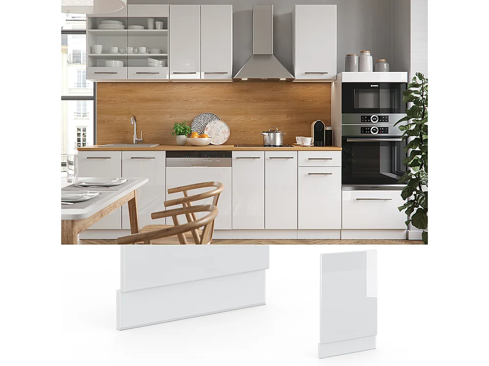 Panel frontal blanco alto brillo 45x1.6x67.4 fame-line