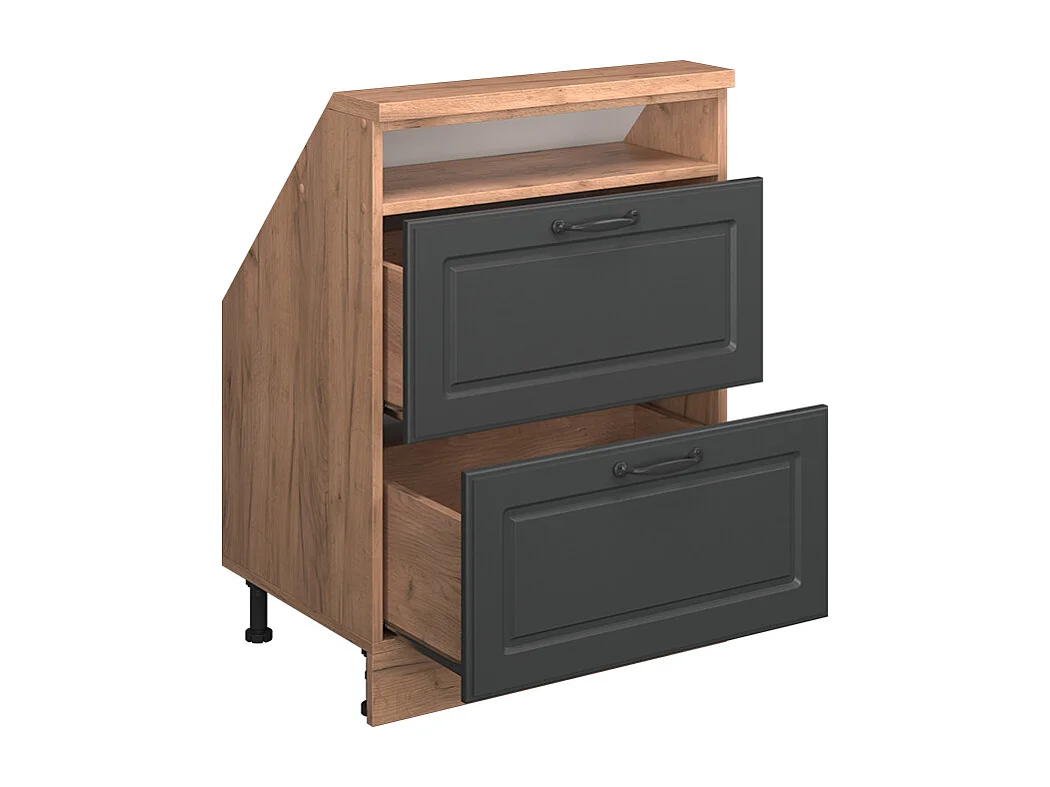 Meuble sous pente anthracite campagne 60x46x81.6 r-line