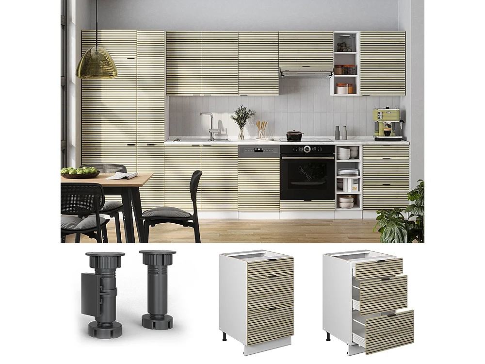 Küchenunterschrank eiche paneel 50x60x82 fame-line