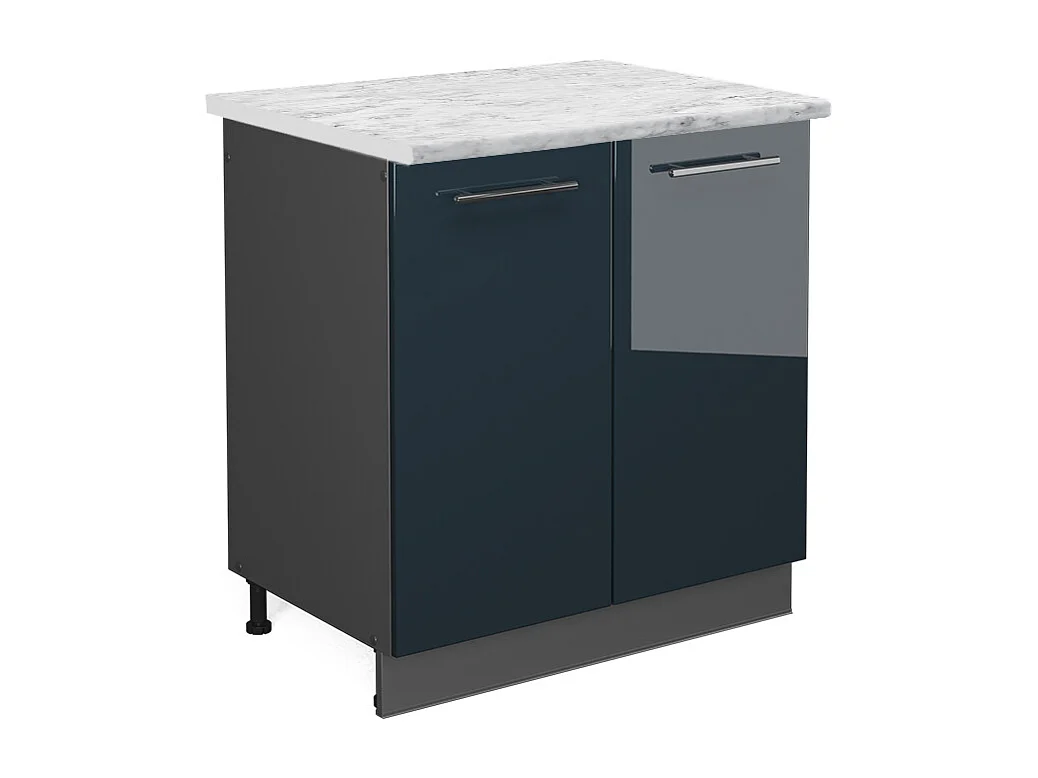 Mobile lavello cucina blu scuro lucido 80x60x82 fame-line