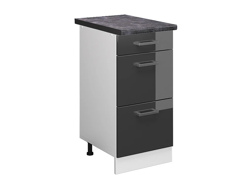 Mobiletto base per cucina antracite lucido 40x60x81.6 r-line