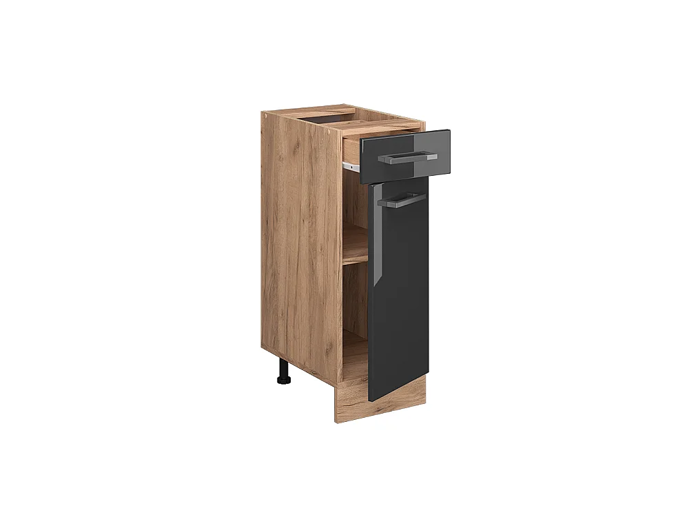 Kitchen base cabinet anthracite high gloss 30x60x81.6 r-line