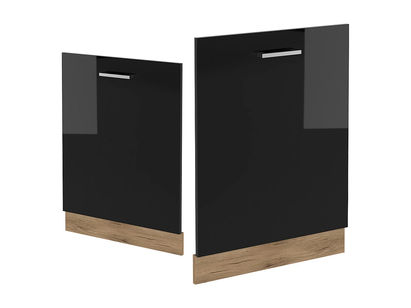 Panel frontal del lavavajillas negro brillo intenso 60x1.6x81.8 r-line