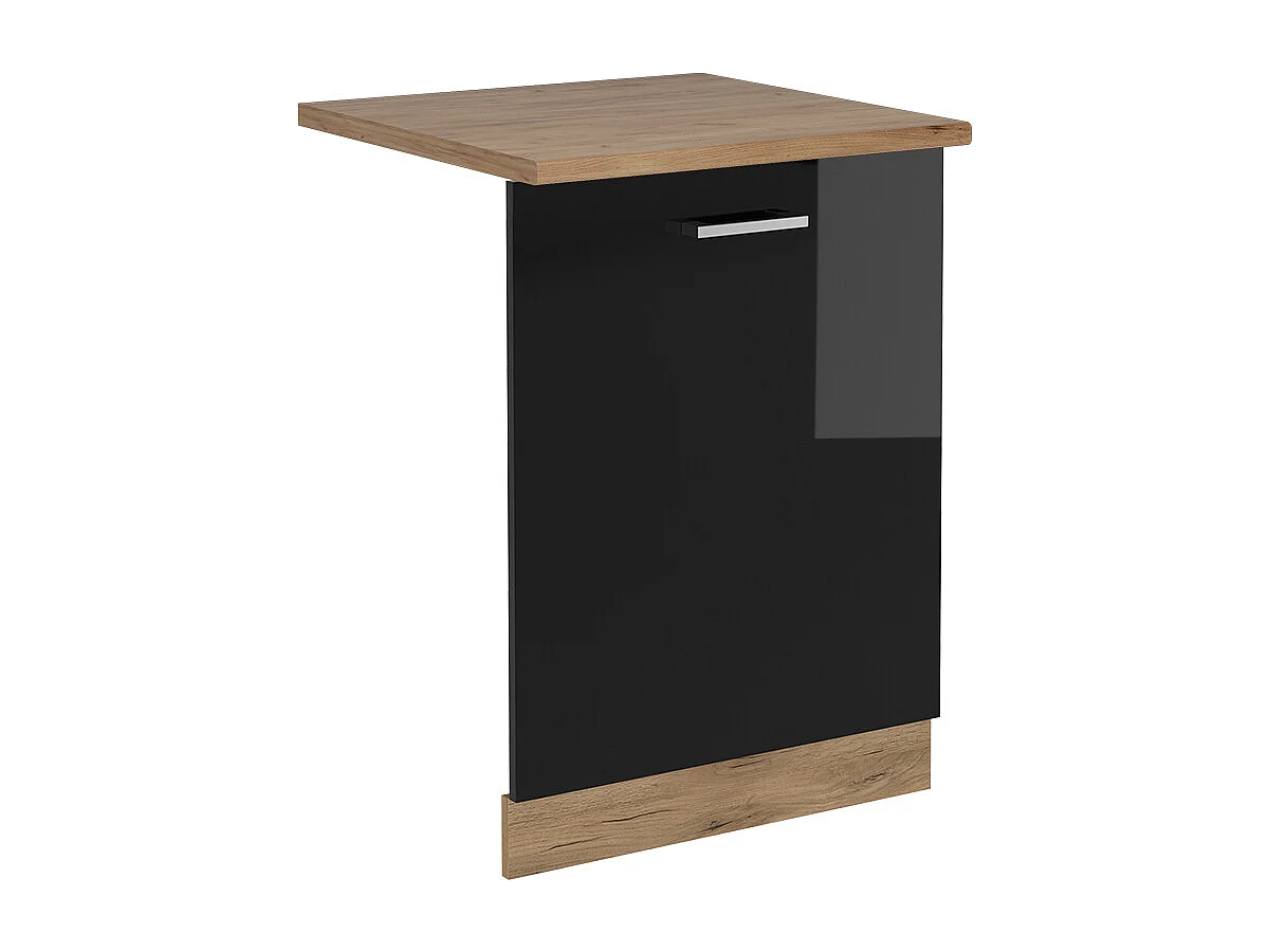 Façade de lave-vaisselle noir haute brillance 60x1.6x81.8 r-line