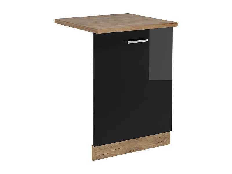 Façade de lave-vaisselle noir haute brillance 60x1.6x81.8 r-line