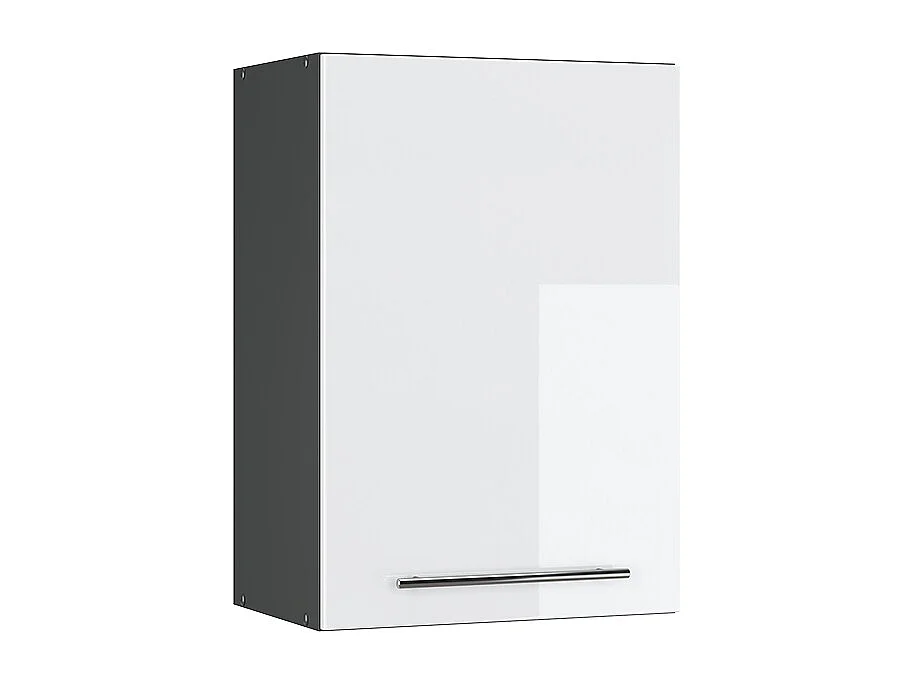 Elément haut de cuisine blanc haute brillance 50x34.1x72 fame-line