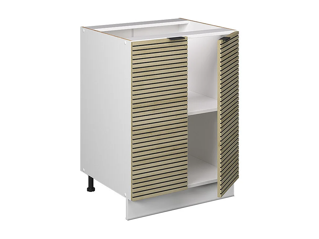 Meuble bas de cuisine panneau en chêne 60x60x82 fame-line