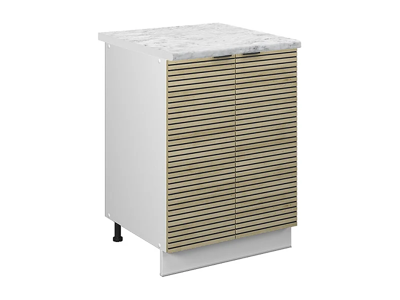 Meuble bas de cuisine panneau en chêne 60x60x82 fame-line