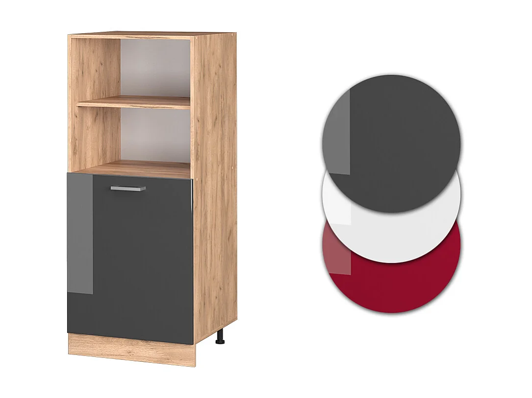 Meuble pour four anthracite haute brillance 60x57x143 r-line