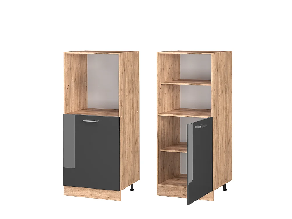 Meuble pour four anthracite haute brillance 60x57x143 r-line