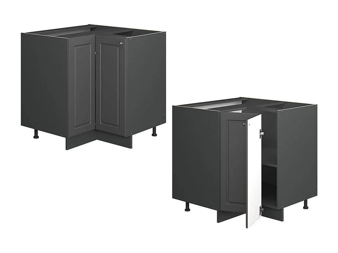 Armario de esquina antracita-oro landhaus 80.5x51.6x82 fame-line