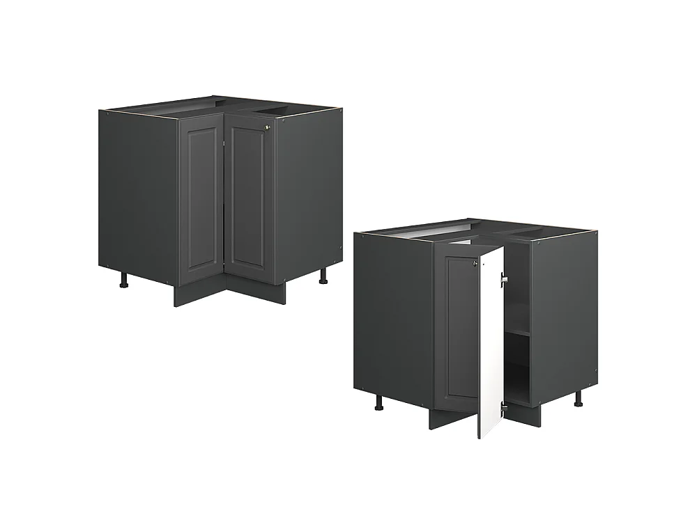 Armario de esquina antracita-oro landhaus 80.5x51.6x82 fame-line