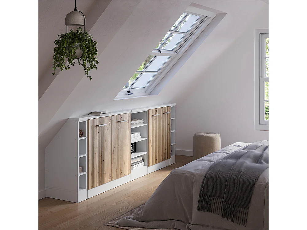 Küchenschrank für Dachschrägen artisan-eiche 215x46x81.6 r-line