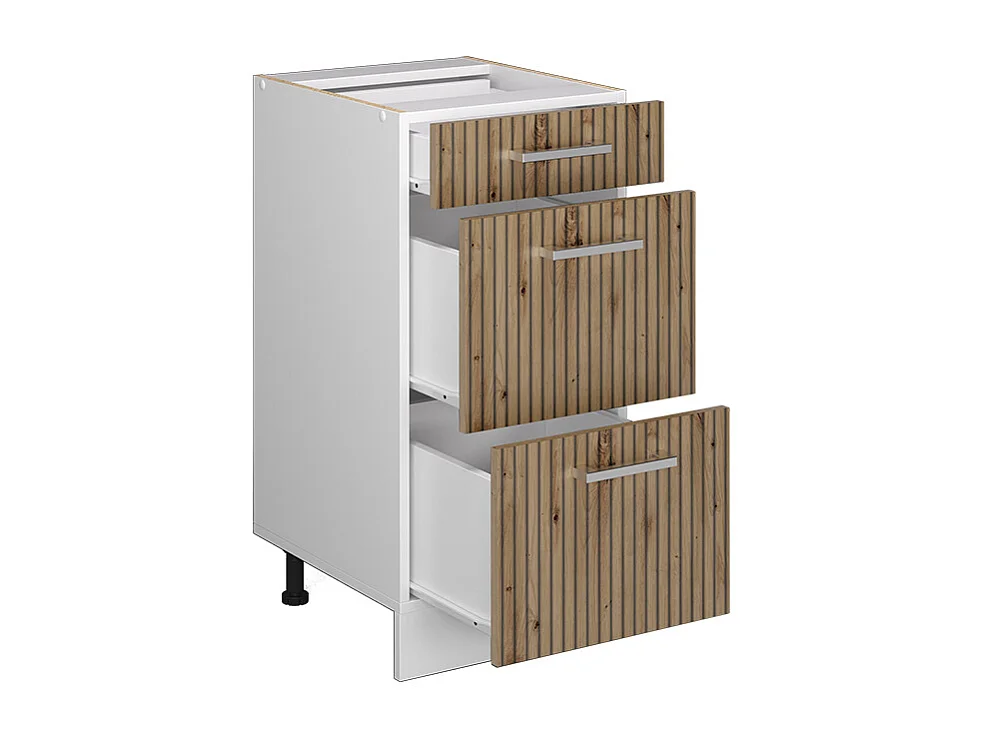 Mueble bajo de cocina roble artesanal 40x46x81.6 r-line