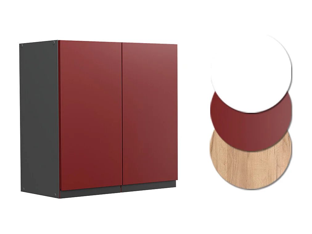 Elément haut de cuisine rouge 60x31x60 r-line