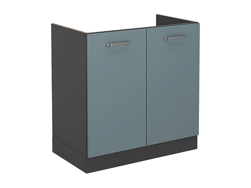 Armario bajo para fregadero gris azulado 80x46x81.6 r-line