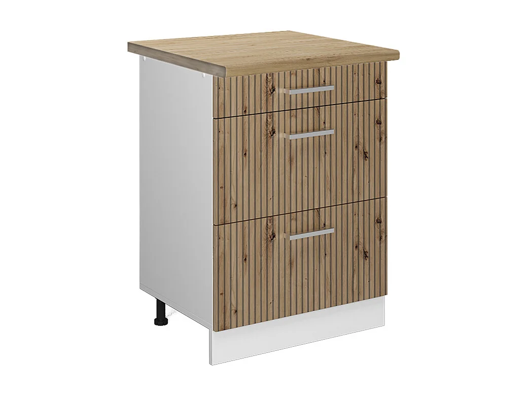 Mueble bajo de cocina roble artesanal 60x60x81.6 r-line