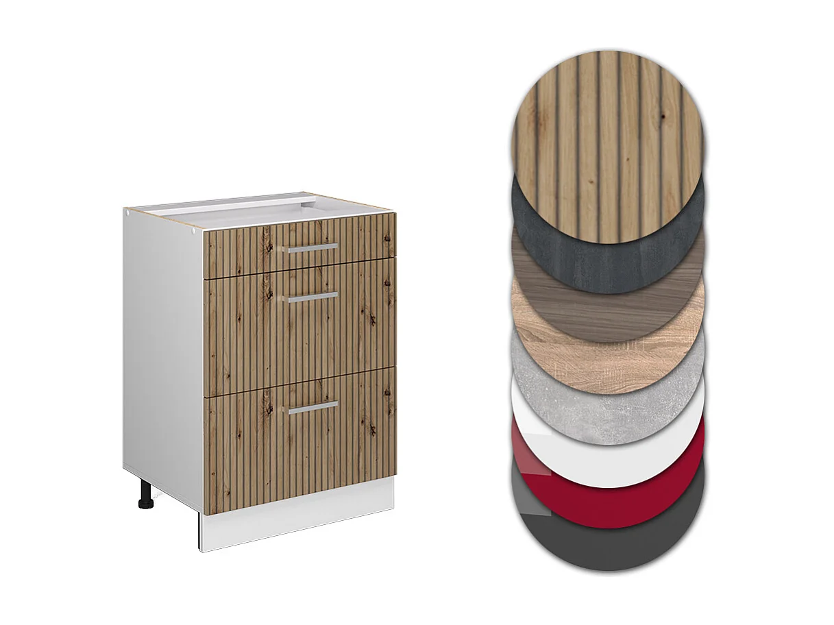 Meuble cuisine chêne artisan 60x60x81.6 r-line