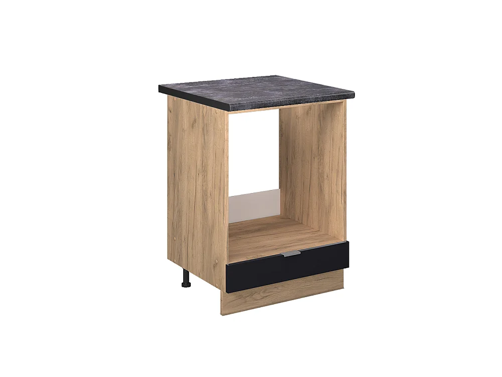 Herdumbauschrank schwarz gestreift 60x60x82 fame-line