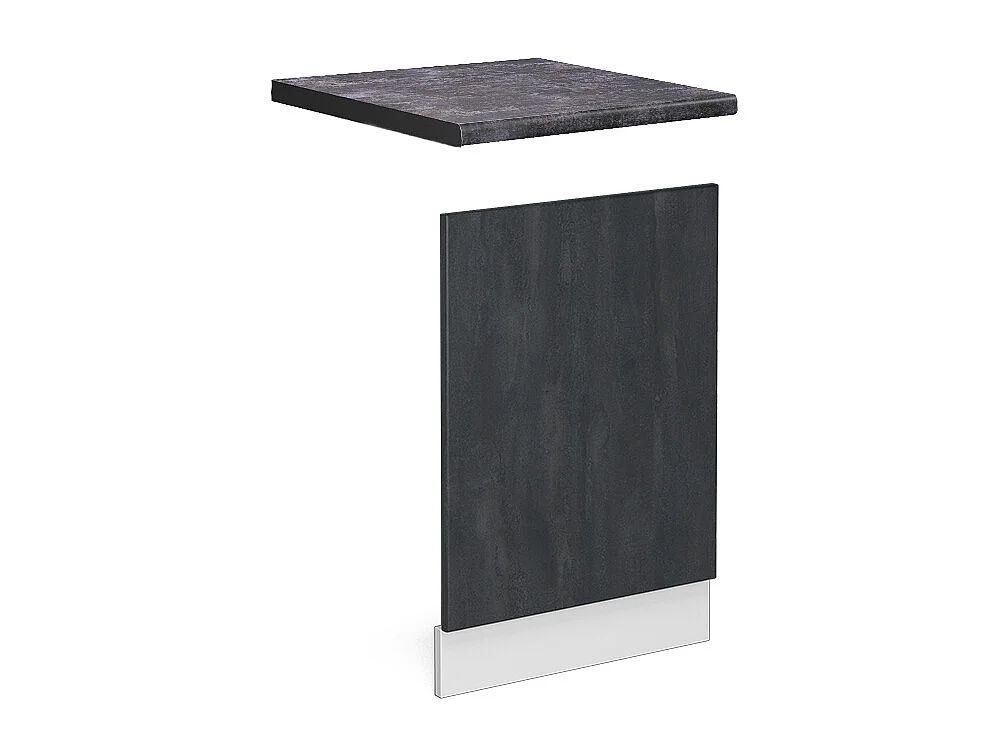 Frontblende schwarz beton 45x1.6x57.2 r-line