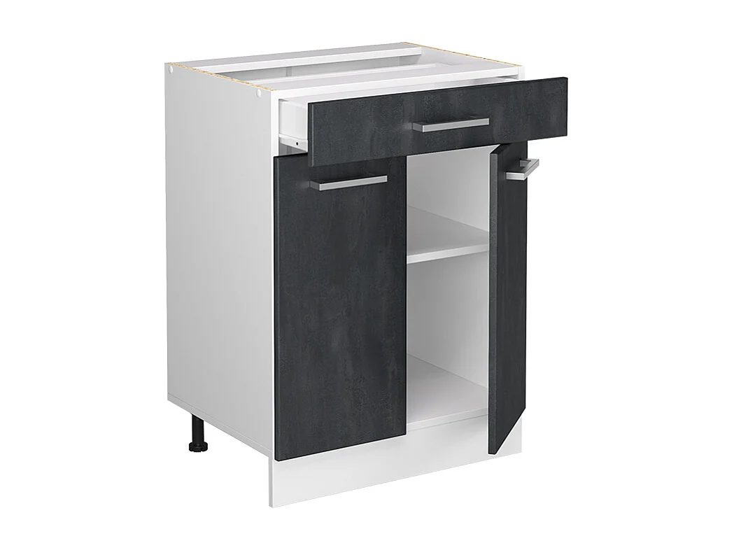 Mueble bajo de cocina hormigón negro 60x60x81.6 r-line