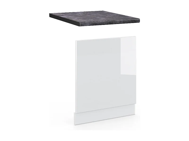 Panel frontal blanco alto brillo 60x1.6x67.4 fame-line