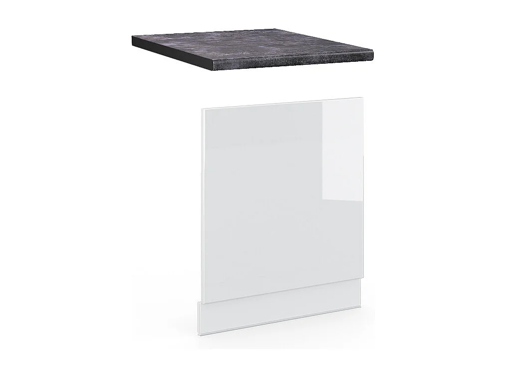 Panel frontal blanco alto brillo 60x1.6x67.4 fame-line