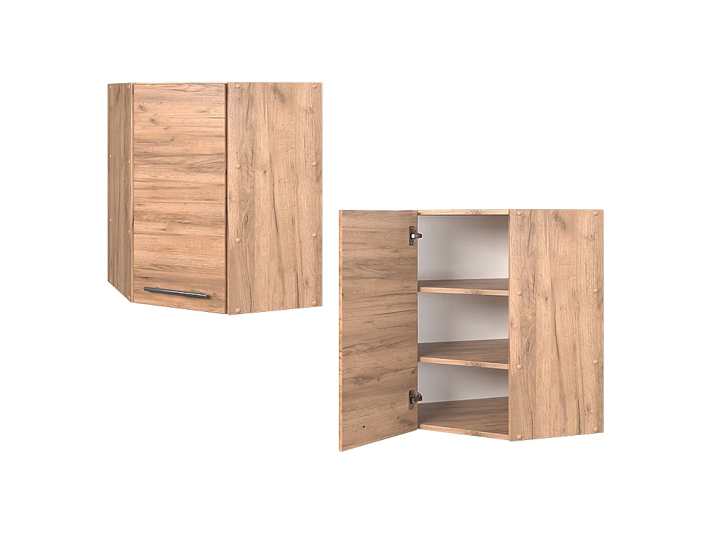 Hörnhängande skåp goldkraft ek 57x34.1x72 fame-line