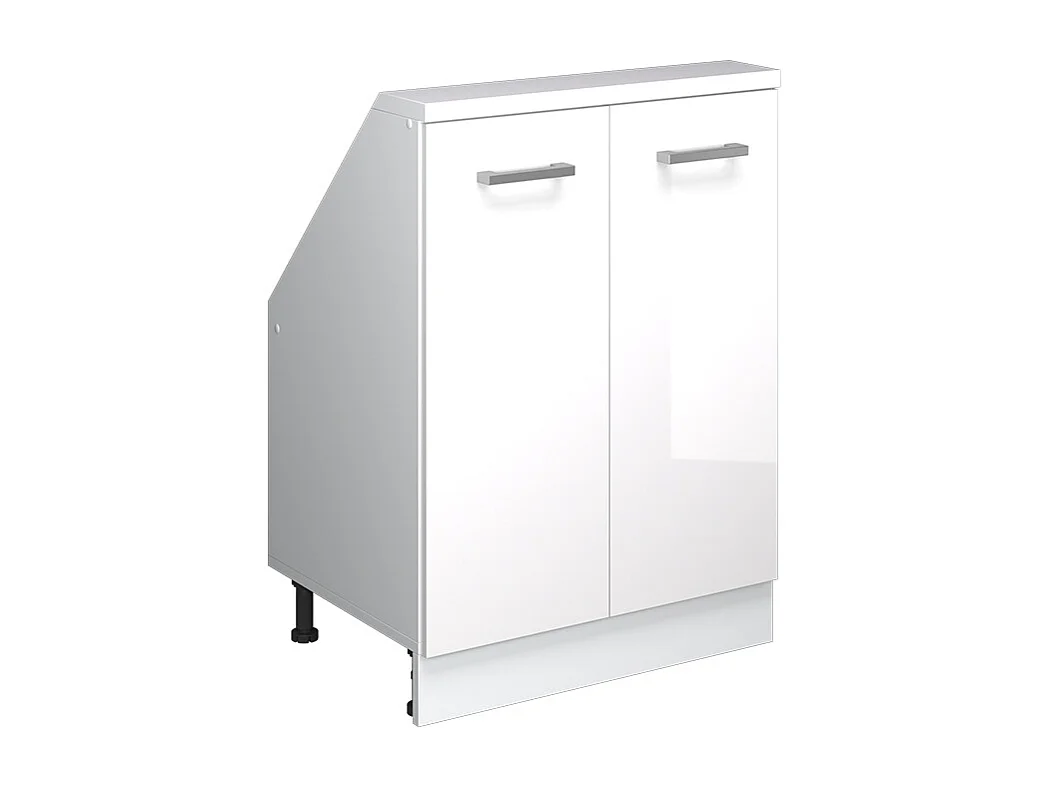 Mobile cucina sottotetto bianco lucido 60x46x81.6 r-line