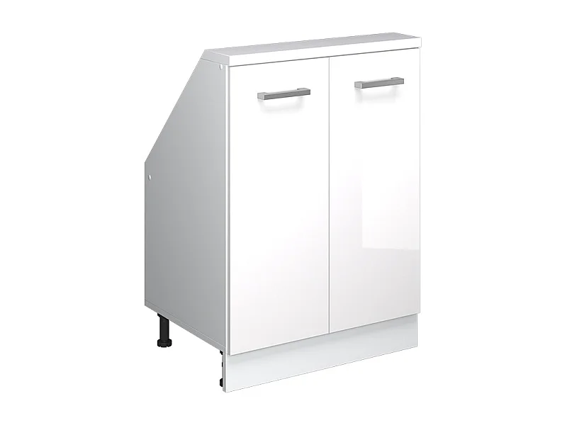 Küchenschrank für Dachschrägen weiß hochglanz 60x46x81.6 r-line