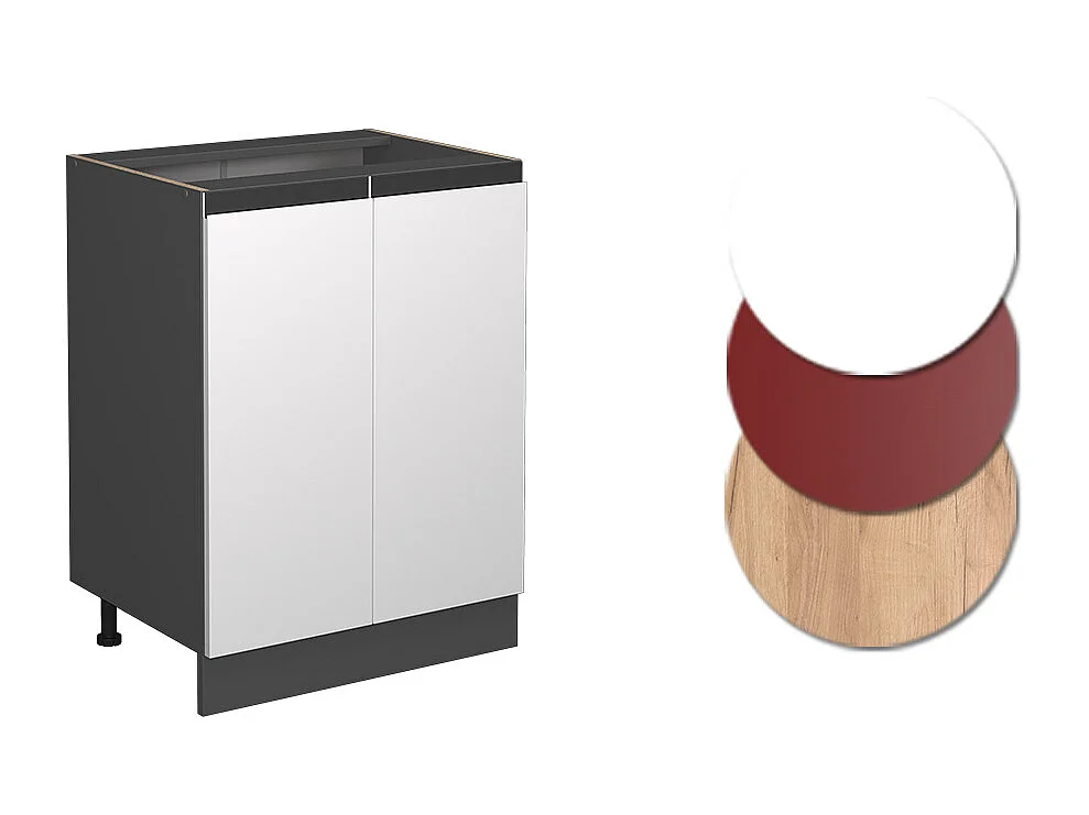 Mueble bajo de cocina blanco 60x46x81.6 r-line