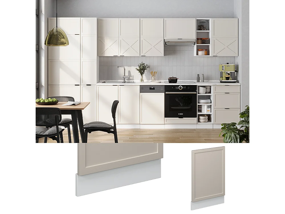 Panel frontal grisbeige 45x1.6x67.4 fame-line