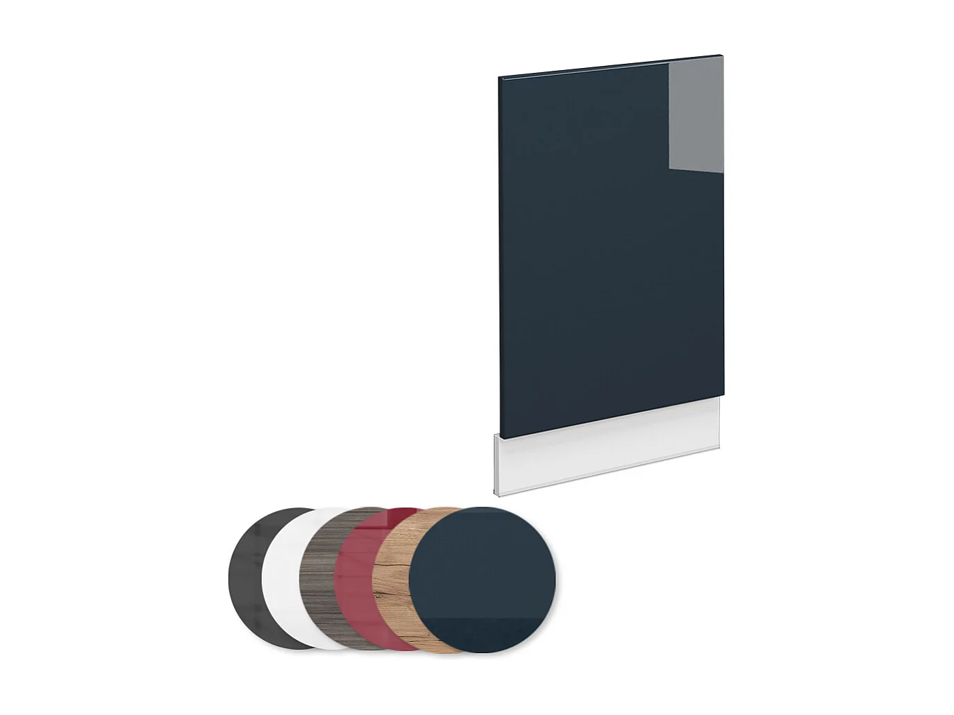 Panel frontal azul oscuro alto brillo 45x1.6x67.4 fame-line