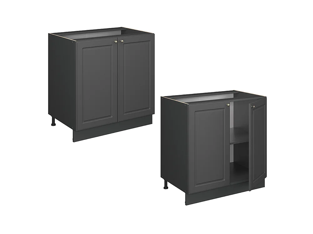 Szafka pod zlew anthrazit-gold landhaus 80x60x82 fame-line