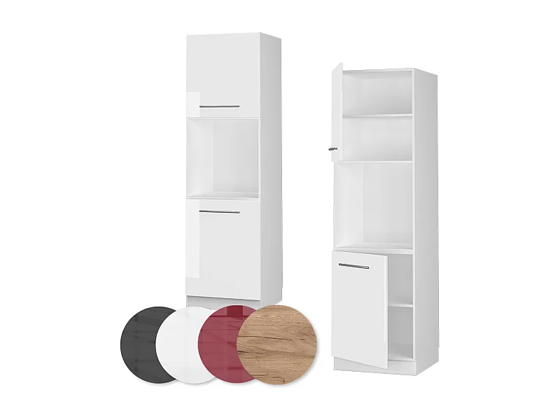 Herdumbauschrank weiß hochglanz 60x58x206.8 fame-line