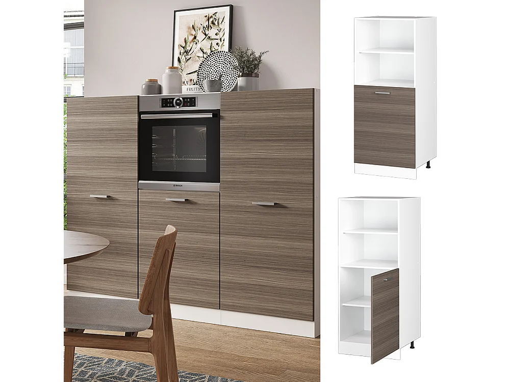 Herdumbauschrank edelgrau 60x57x143 r-line