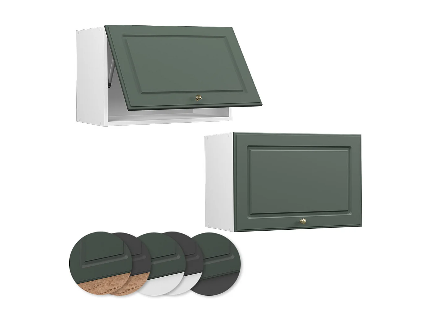 Armario colgante verde dorado casa de campo 60x34.1x40 fame-line