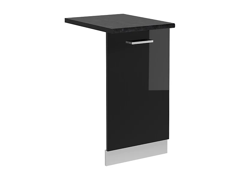 Façade de lave-vaisselle noir haute brillance 45x1.6x81.8 r-line