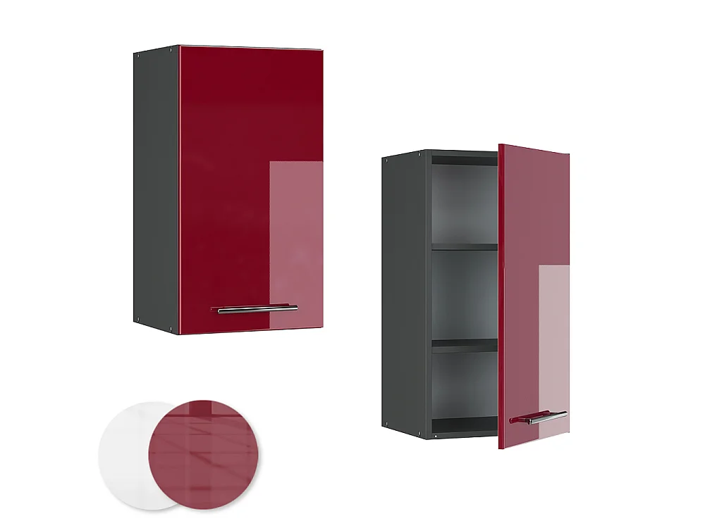 Wall cabinet bordeaux high gloss 40x34.1x72 fame-line