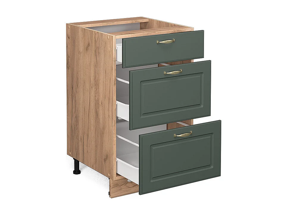 Meuble cuisine vert or campagne 50x60x82 fame-line