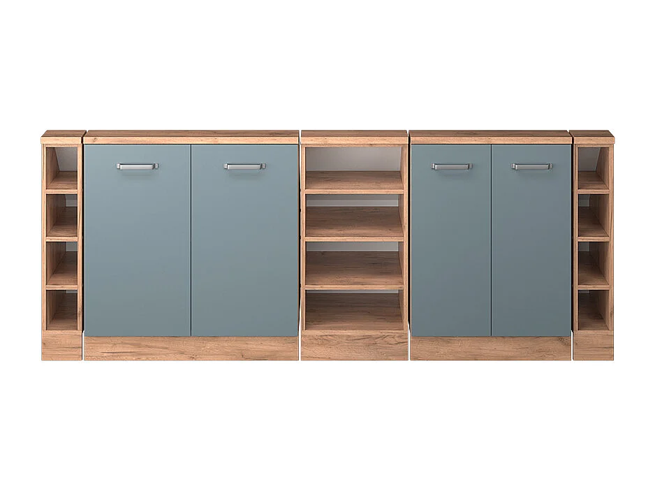 Meuble sous pente bleu-gris 210x46x81.6 r-line