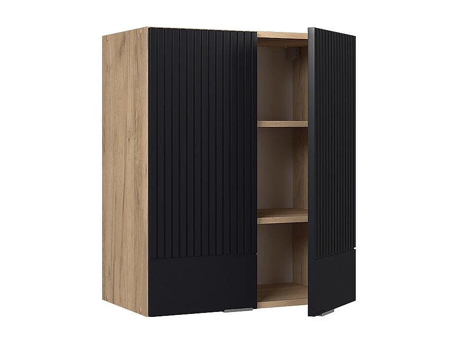 Pensile da cucina nero a righe 60x34.1x72 fame-line