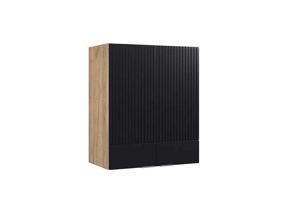 Elément haut de cuisine noir rayé 60x34.1x72 fame-line