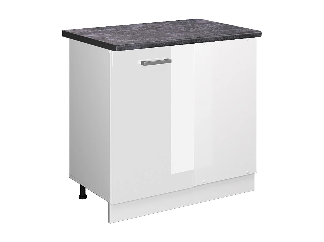 Armario de esquina blanco alto brillo 86x60x81.6 r-line