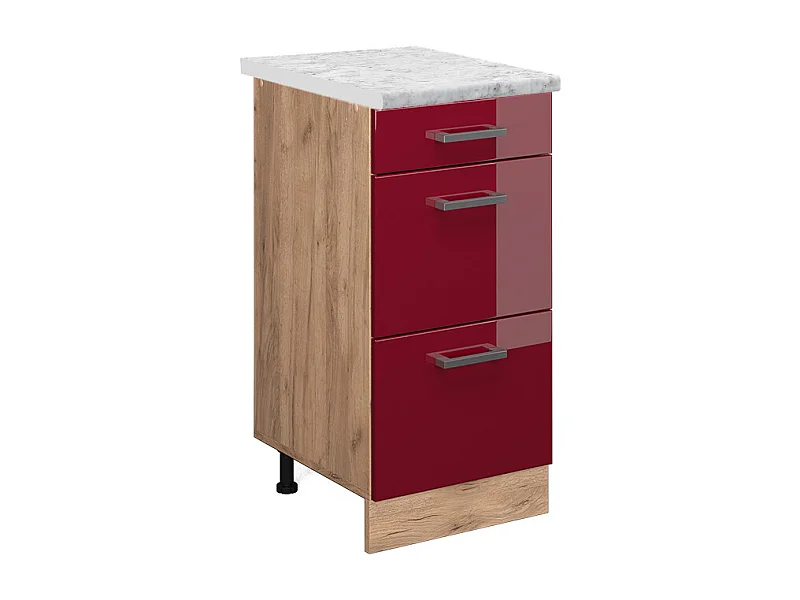 Küchenunterschrank rot hochglanz 40x60x81.6 r-line