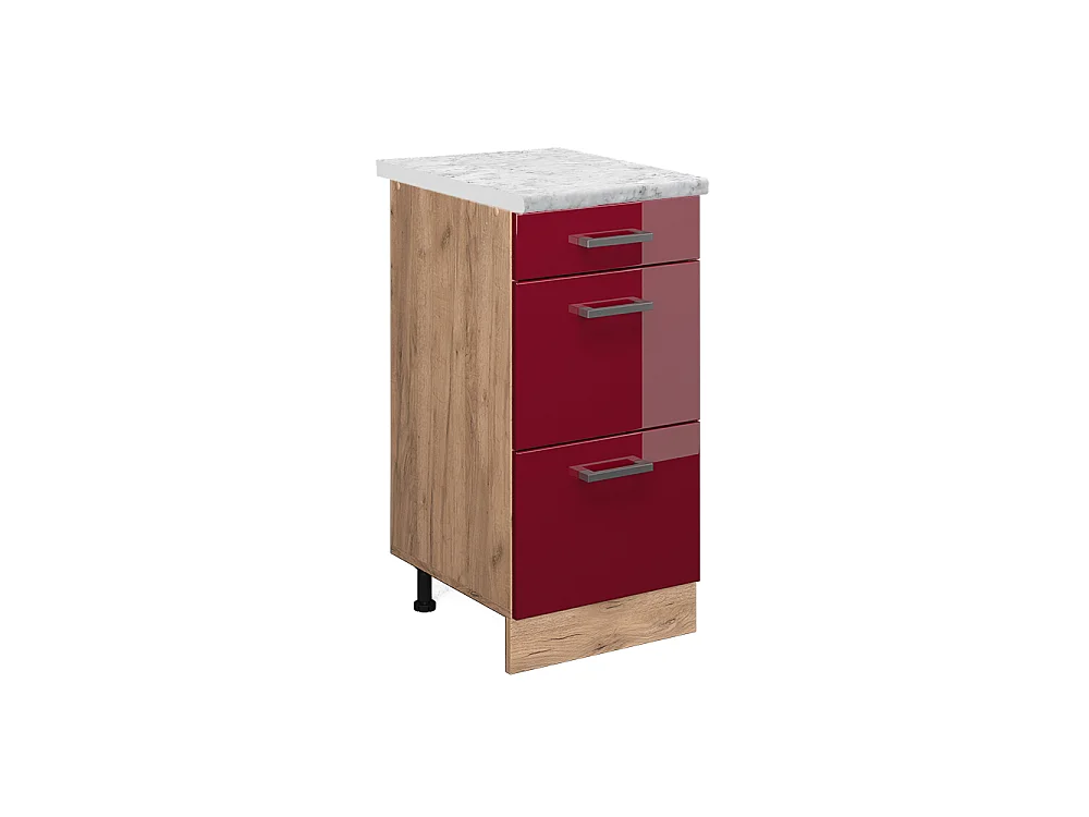 Meuble cuisine rouge brillant 40x60x81.6 r-line