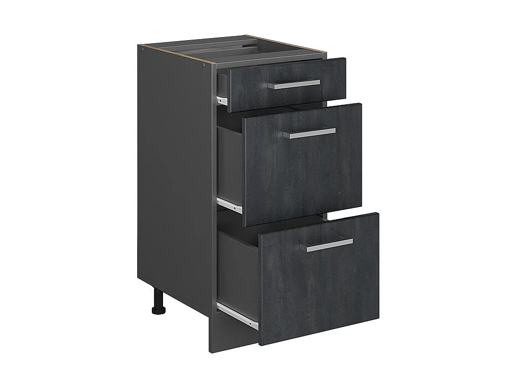 Meuble cuisine béton noir 40x60x81.6 r-line