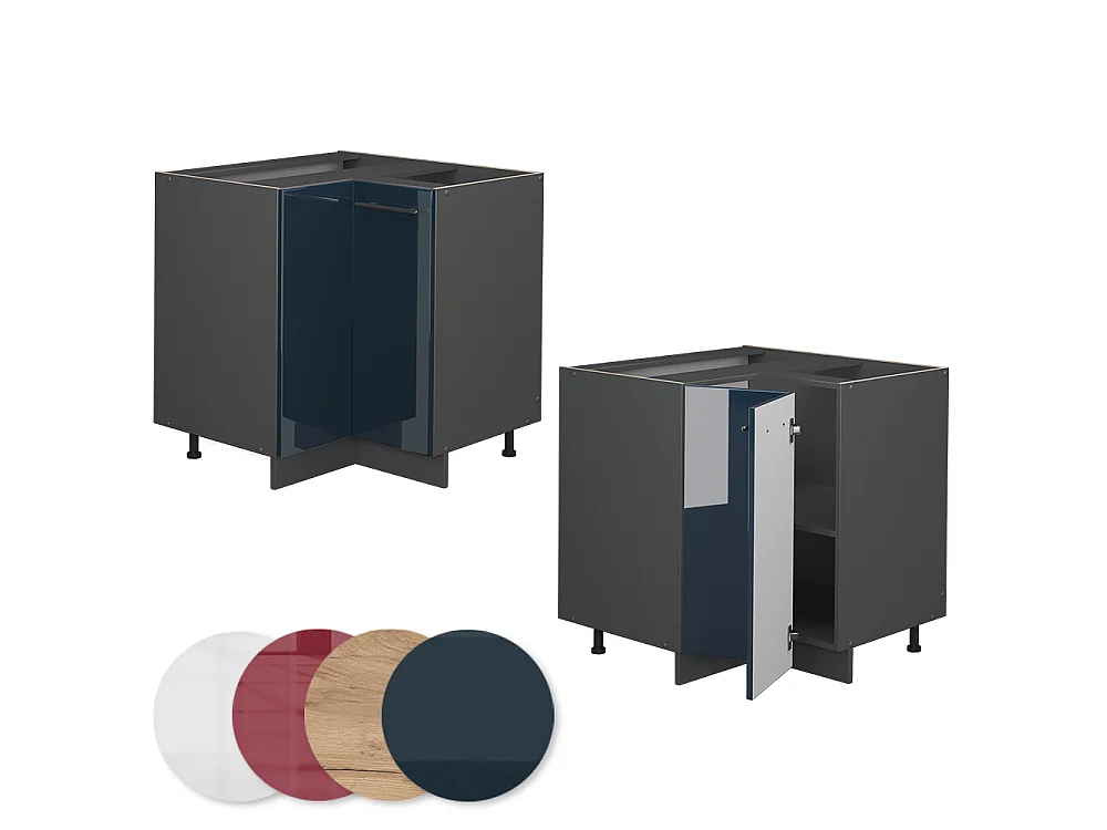 Meuble dangle bleu foncé brillant 80.5x51.6x82 fame-line