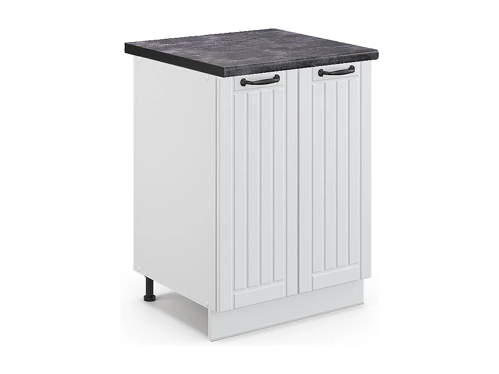 Mobiletto base cucina bianco casa di campagna 60x60x82 fame-line